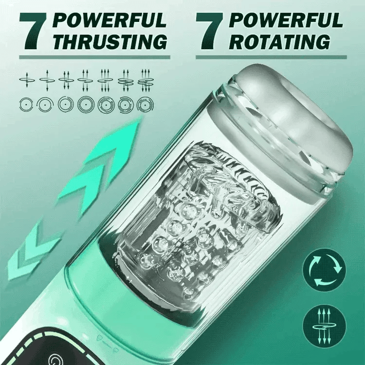 XR4 Waterproof Masturbator Sucking Rotating Thrusting Vibrating