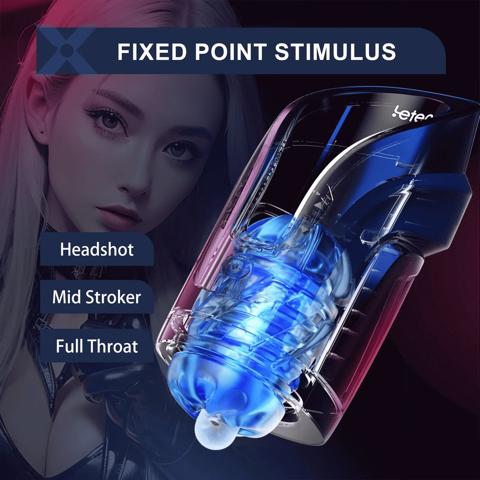 XT5 Auto Quickshot Stroker With 2 Sleeves 10 Modes & 10 Speeds