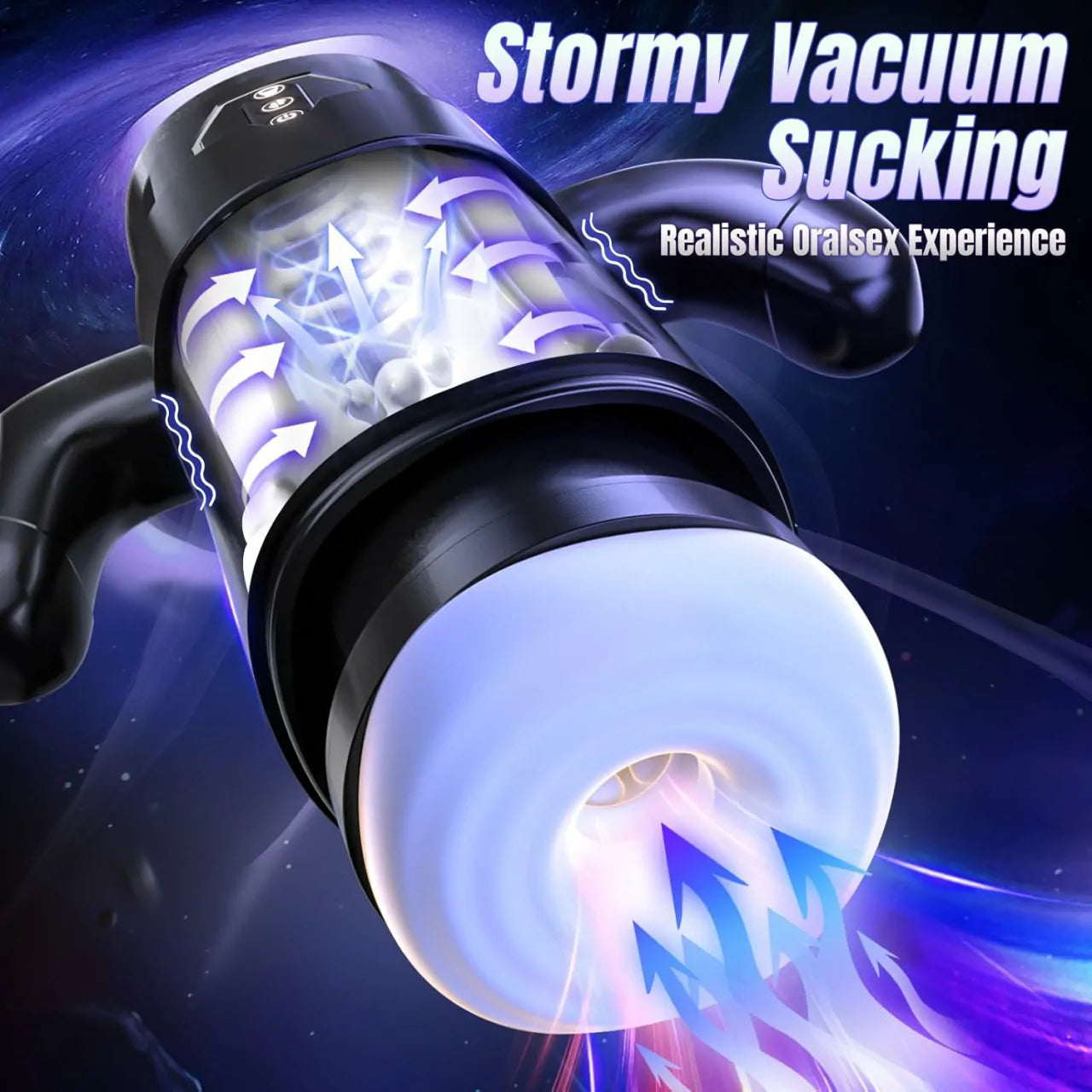 XT21 Hands-Free Masturbator 6 Thrusting & 3 Sucting Modes With Suction Cup