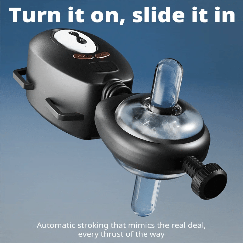 XT11 Hands Free Masturbator 9 Stroking 9 Vibrating Remote Control