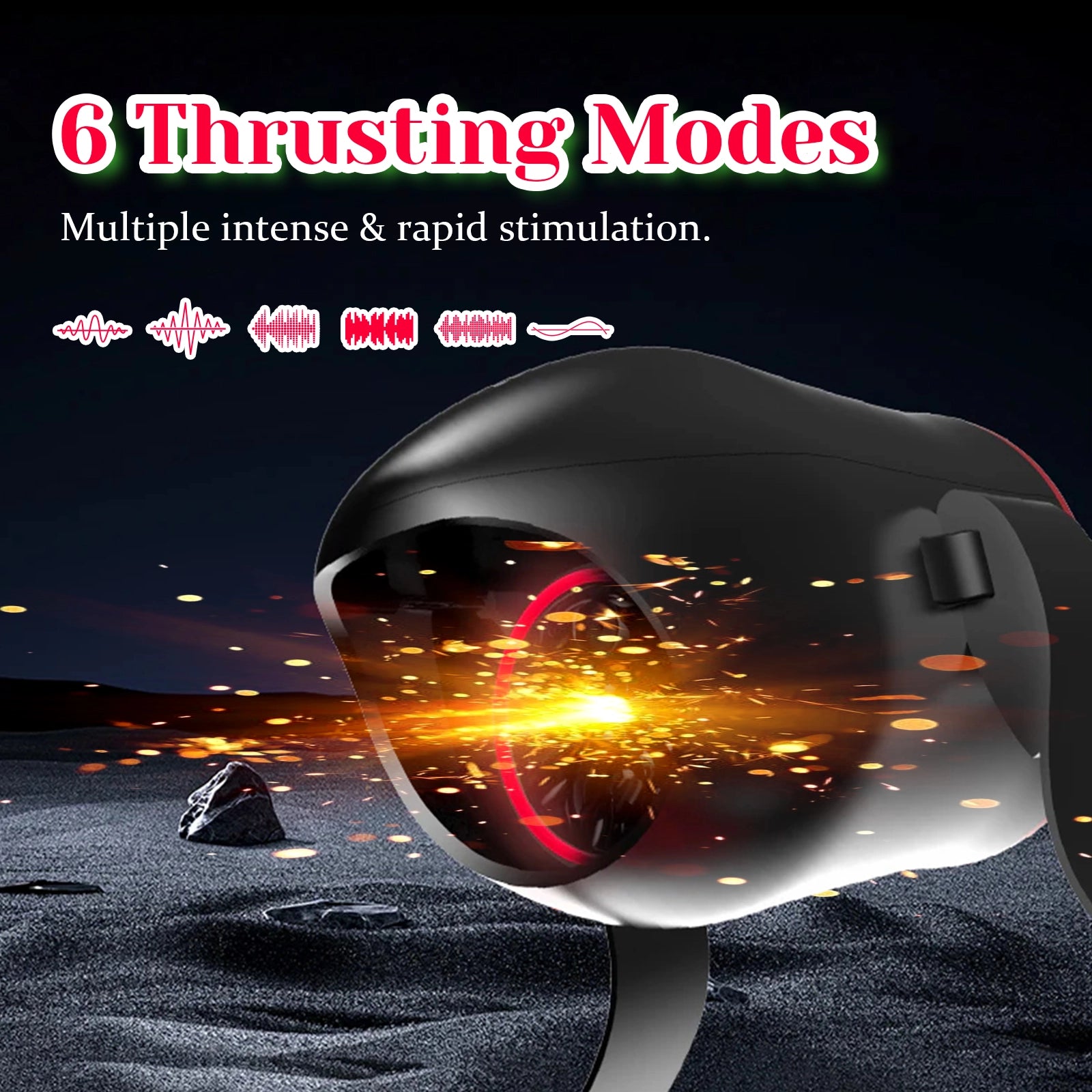 XT22 Wearable Male Stroker 6 Thrusting Vibrating APP Control