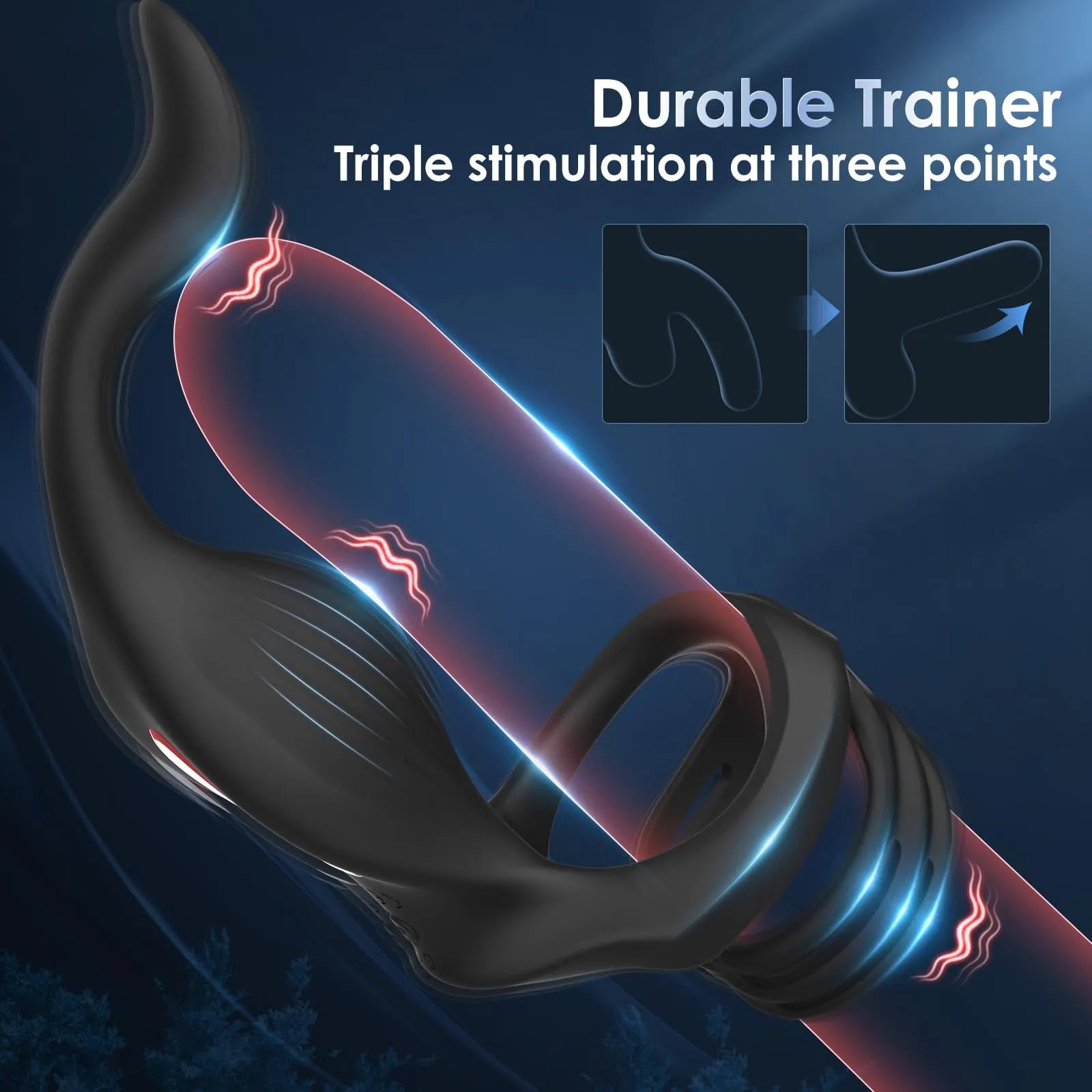 PM5 Prostate Massager Penis Testicle Perineum Anal Vibrator