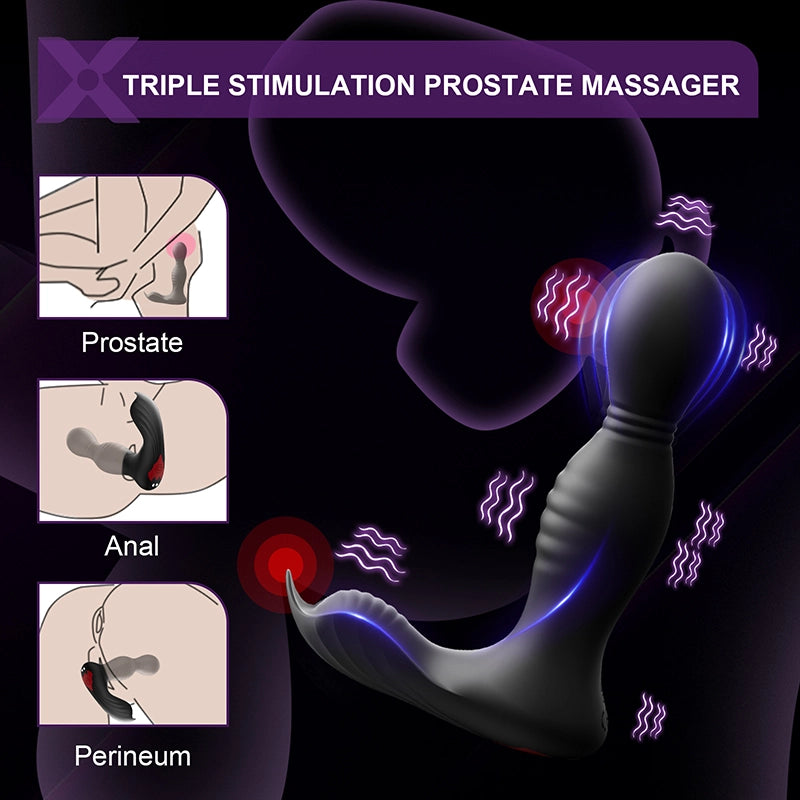 PM8 Prostate Massager 9 Swing Vibrating Licking App & Remote Control