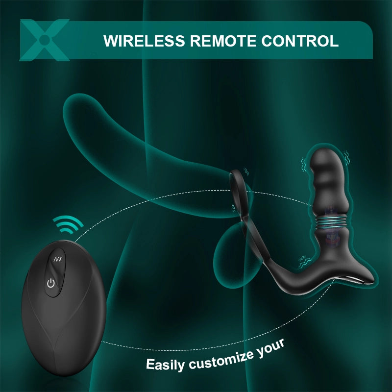 PM9 Wearable Prostate Prostate 9 Thrusting Vibrating Remote Control