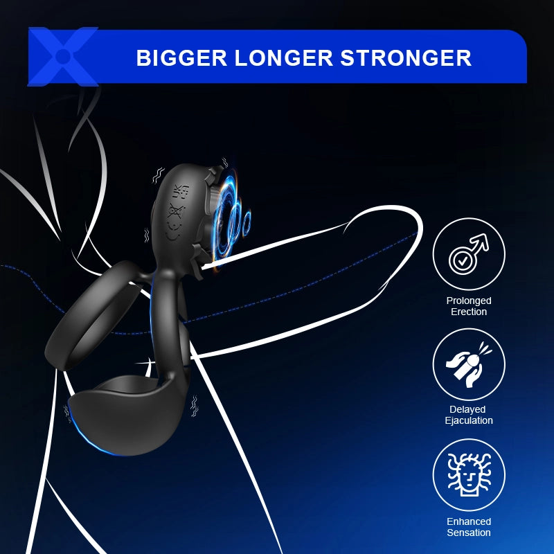 PR5 Cock Ring 3 In 1 Penis Testicles Clitoral Stimulator