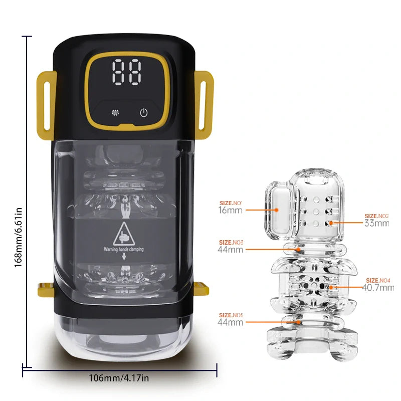 XT2 Portable Male Stroker with 9 Thrusting & Vibration Modes