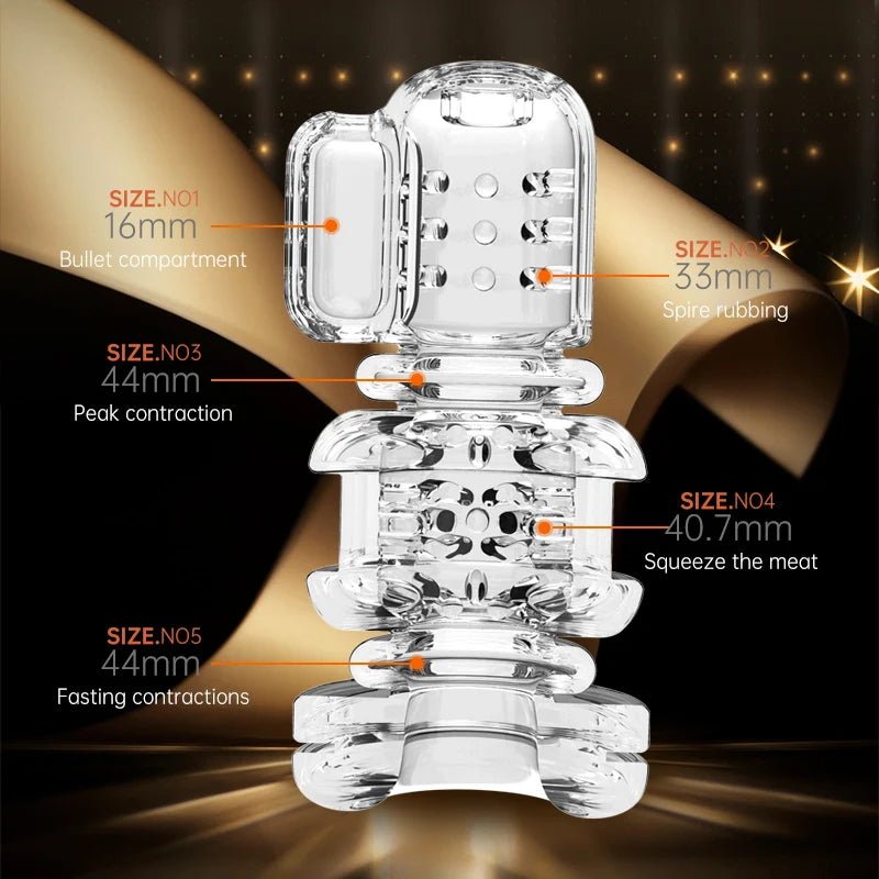 XT2 Portable Male Stroker with 9 Thrusting & Vibration Modes