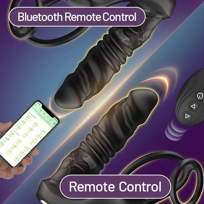 PM7 Prostate Massager 9 Vibration Modes with Thrusting & Dual Ring