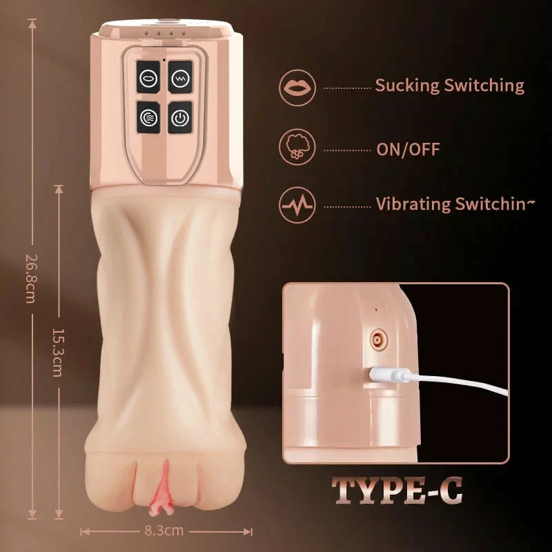 XV7: Automatic Pocket Pussy with 5 Suction & 10 Vibration Modes