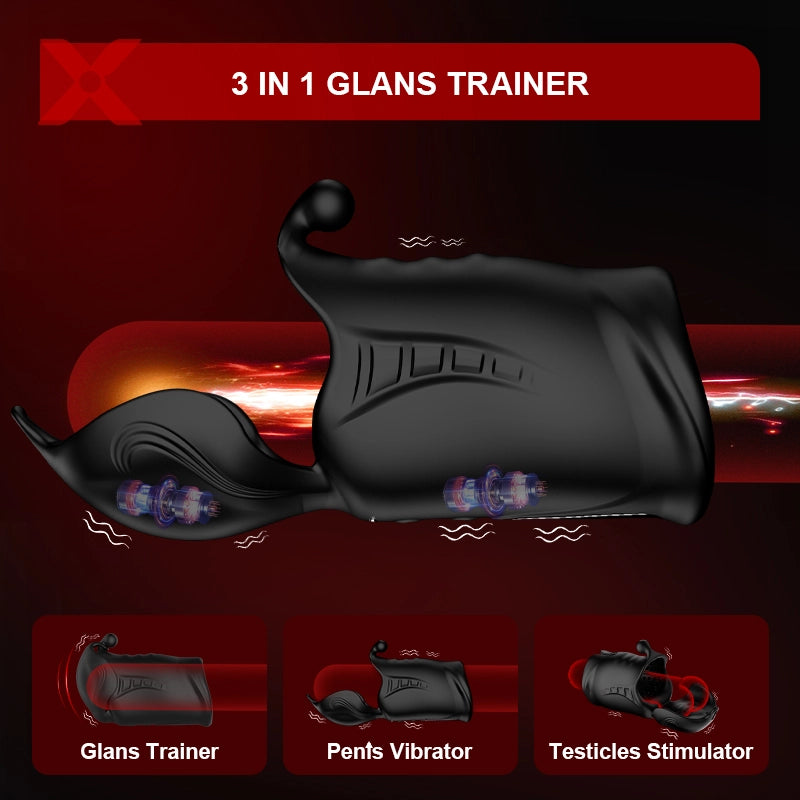 XG14 Glans Trainer 10 Vibration Penis Testicles Stimulator