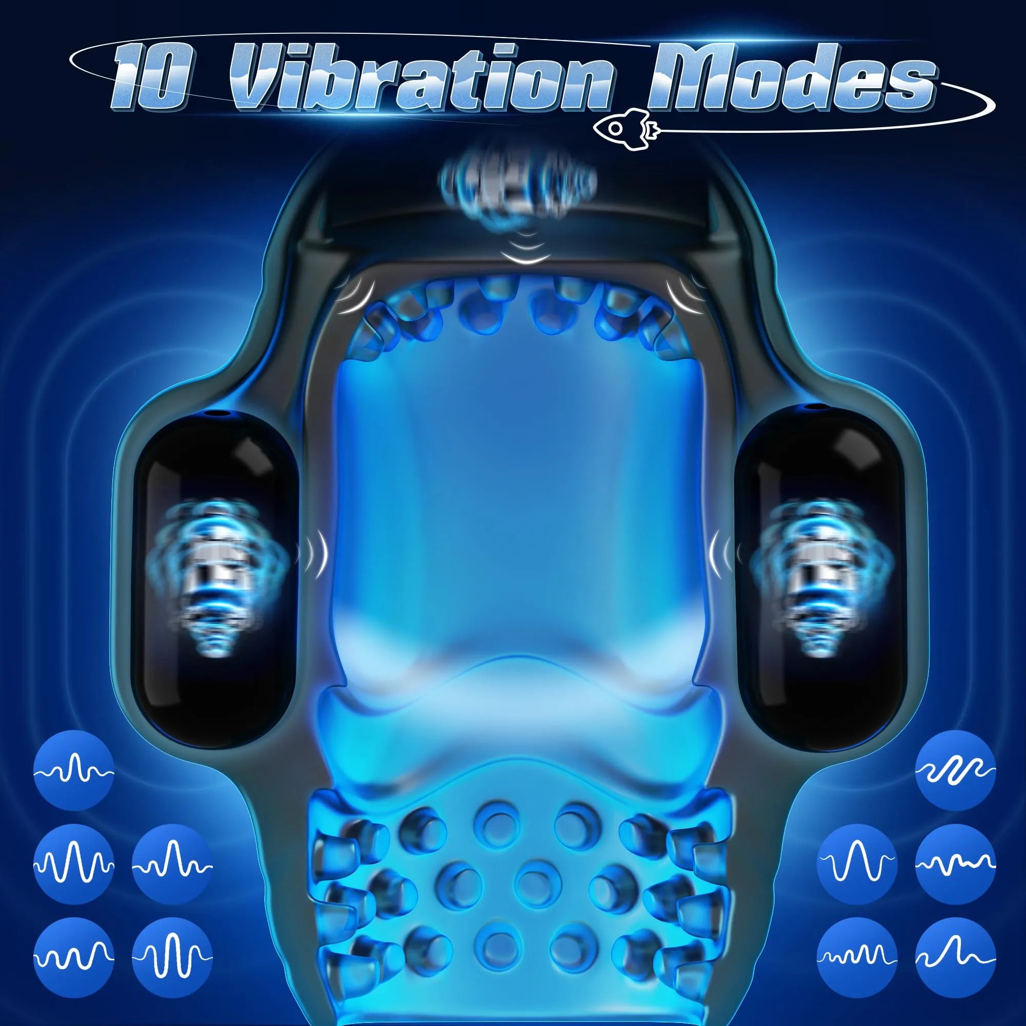 XG1 Pro Waterproof Glans Trainer Triple Stimulation 10 Licking Vibrating App Control