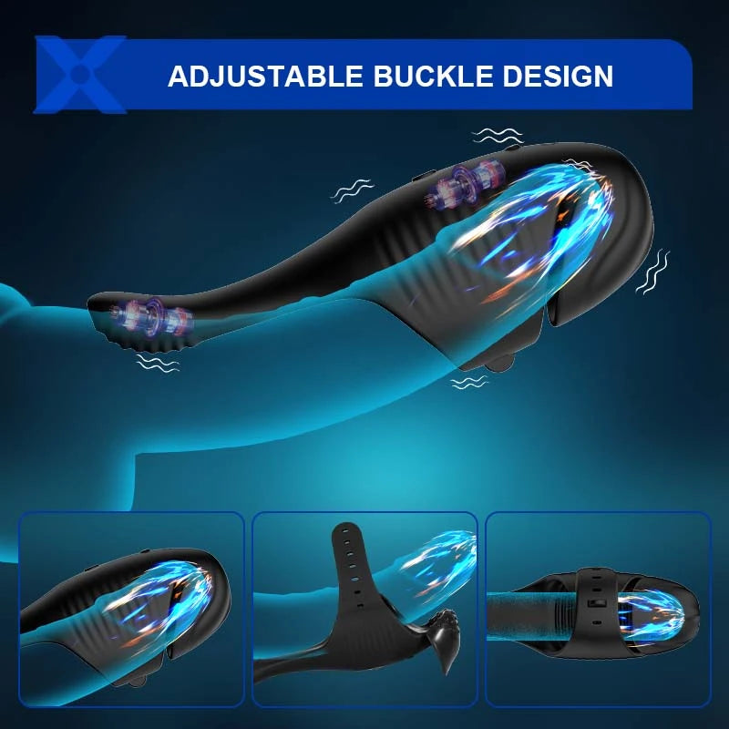 XG2 Glans Trainer Dual Motor 10 Vibration Adjustable Buckle