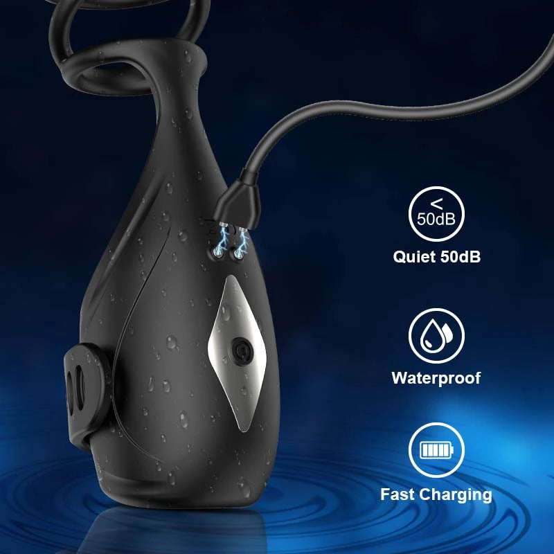 XG5 Glans Trainer App Control 9 Vibration Buckle Flexible Penis Ring