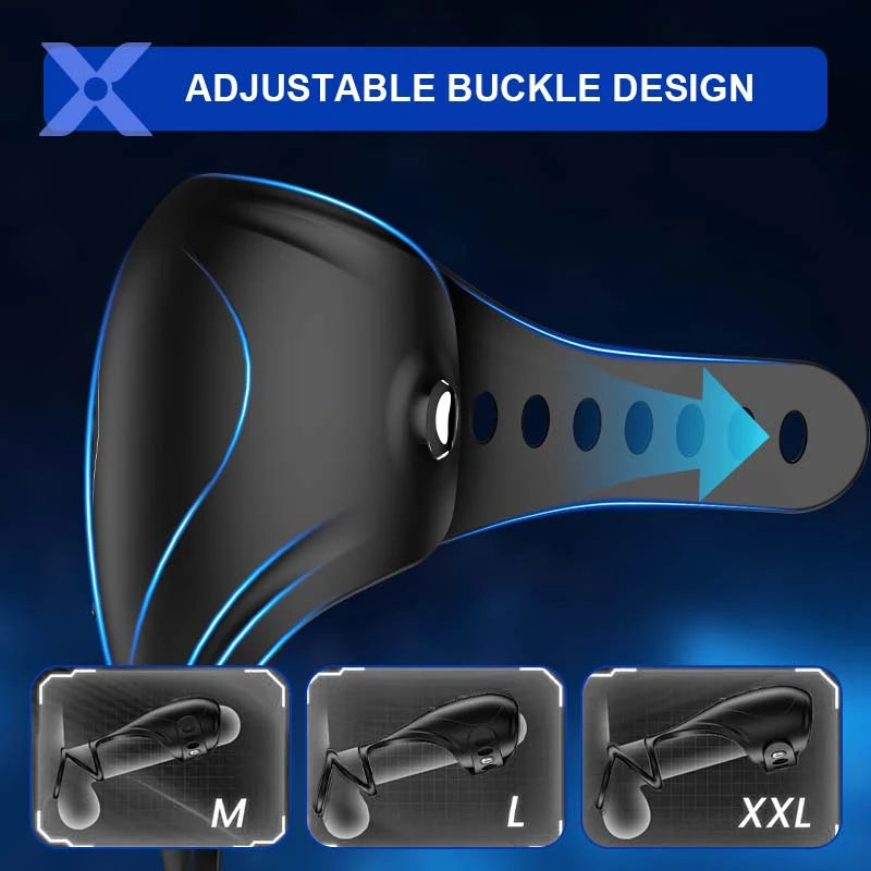 XG5 Glans Trainer App Control 9 Vibration Buckle Flexible Penis Ring
