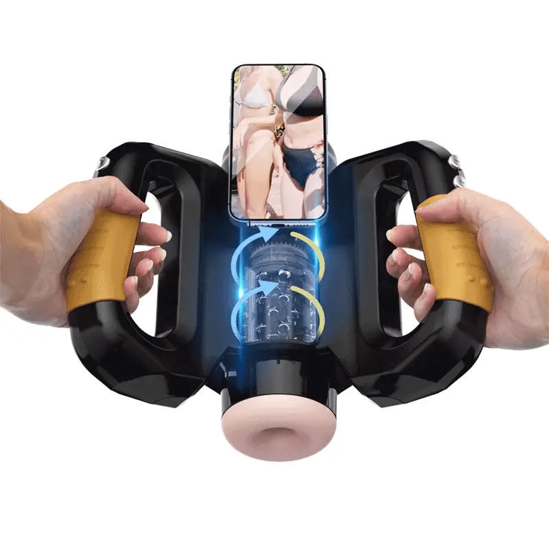 XR18 Handle Masturbator 10 Rotating Thrusting with Phone Holder