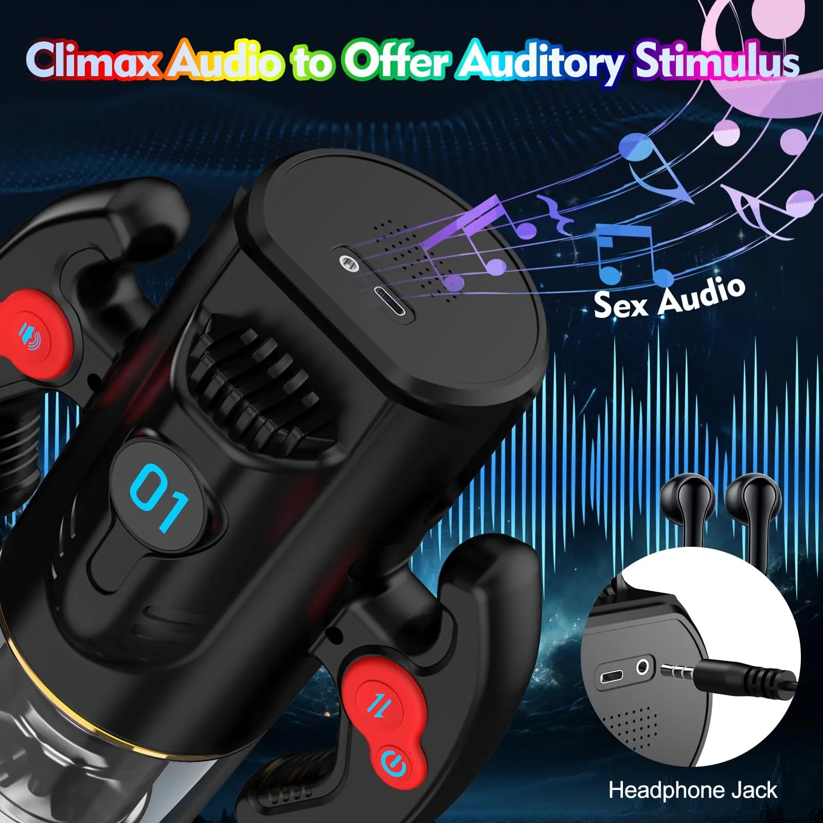XR1 Blowjob Machine 9 Thrusting Rotating Sucking Handle Control