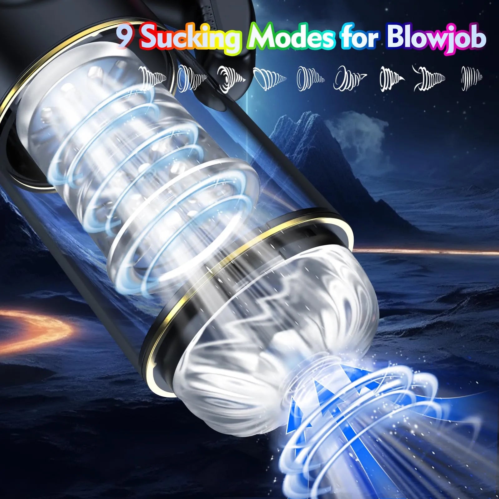 XR1 Blowjob Machine 9 Thrusting Rotating Sucking Handle Control