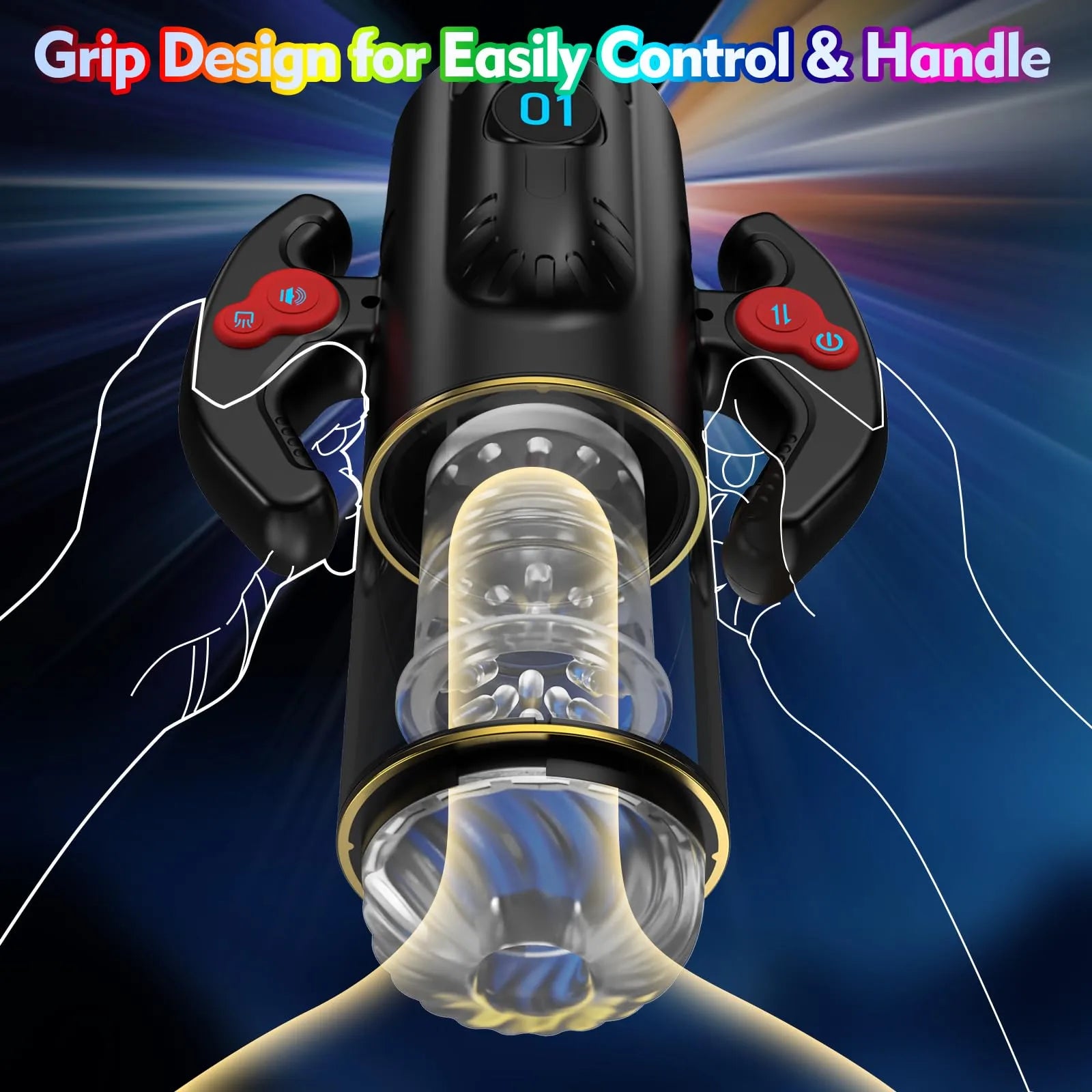 XR1 Blowjob Machine 9 Thrusting Rotating Sucking Handle Control