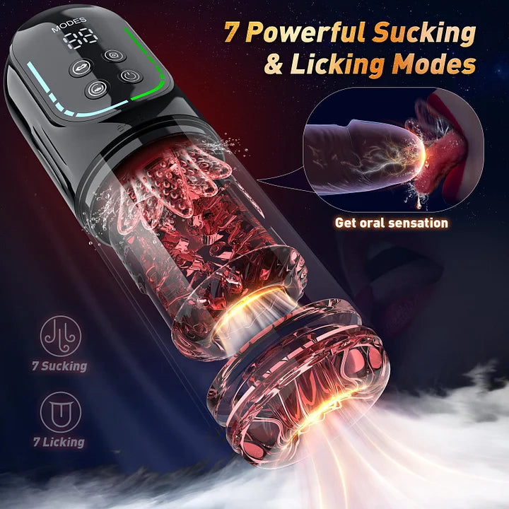 XR4 Pro App & Waterproof Masturbator Sucking Rotating Thrusting Vibrating