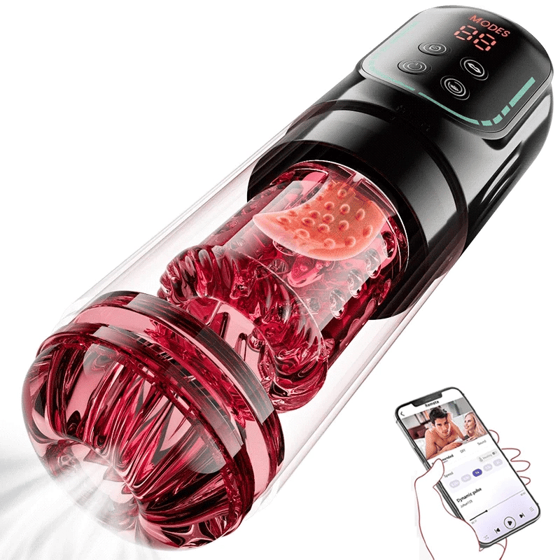 XR4 Pro App & Waterproof Masturbator Sucking Rotating Thrusting Vibrating