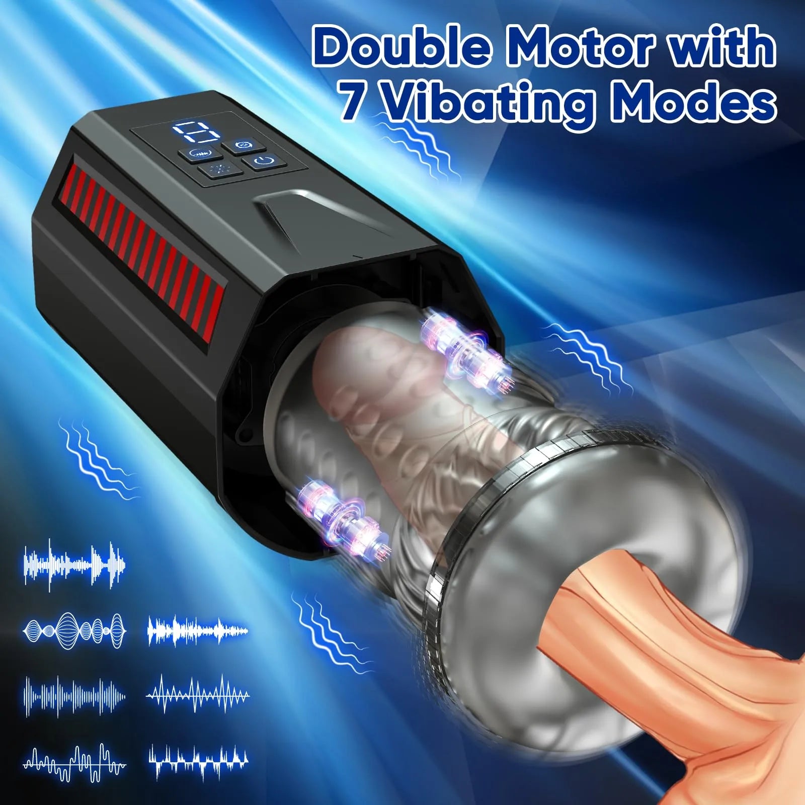 XR6 Blowjob Machine 7 Thrusting Rotating Vibrating Waterproof