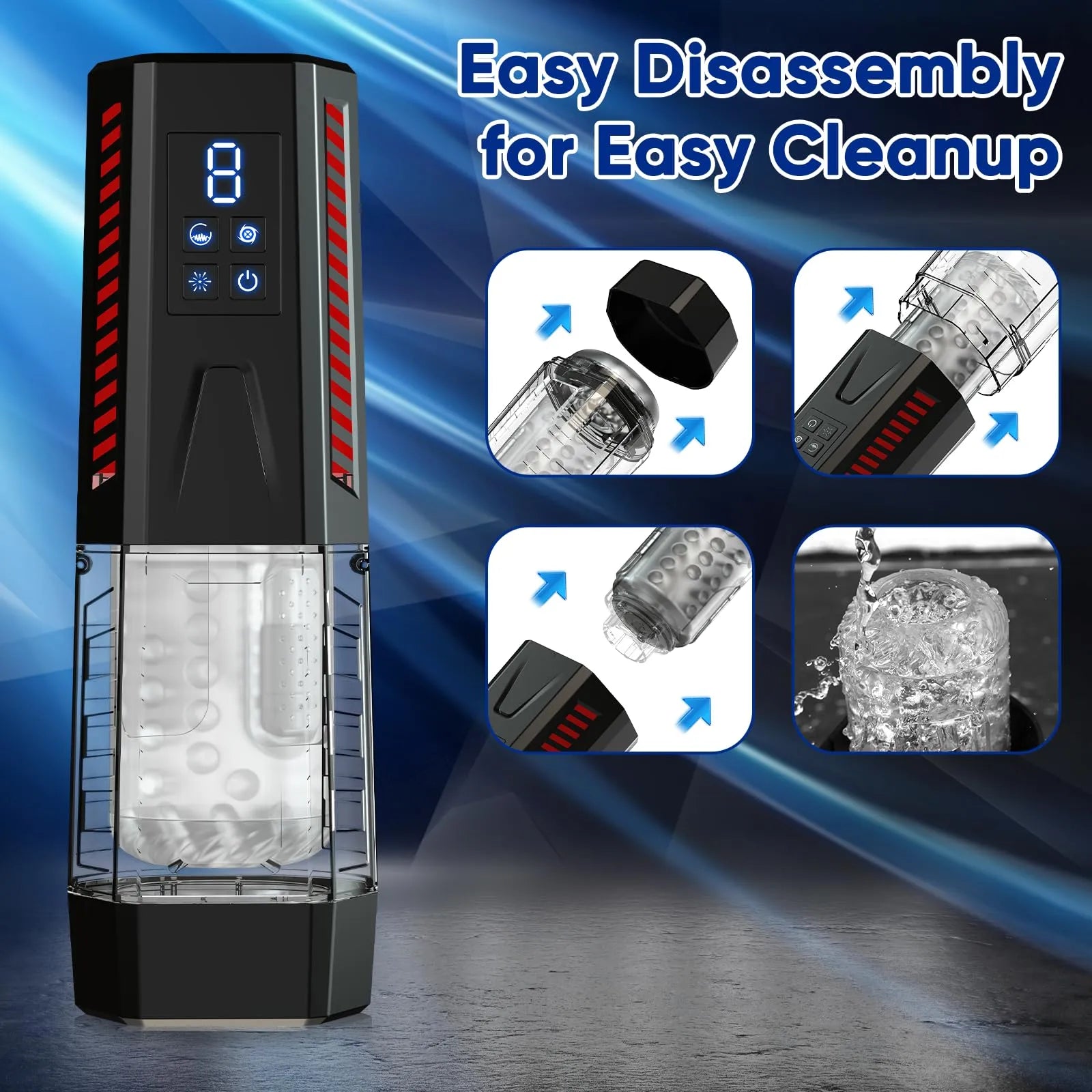 XR6 Blowjob Machine 7 Thrusting Rotating Vibrating Waterproof