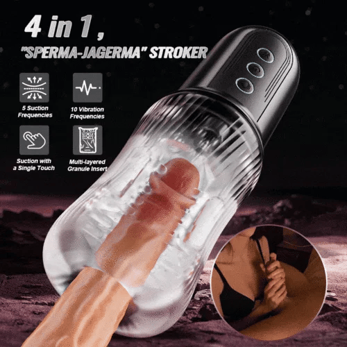 XS14 Pro Male Handle Masturbator Dual Motor 5 Suction 10 Vibration