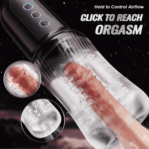 XS14 Pro Male Handle Masturbator Dual Motor 5 Suction 10 Vibration