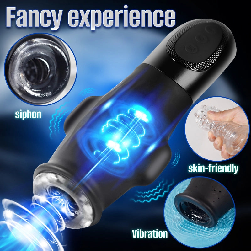 XS3 Male Masturbator 9 Vibration 5 Suction for Small Penis