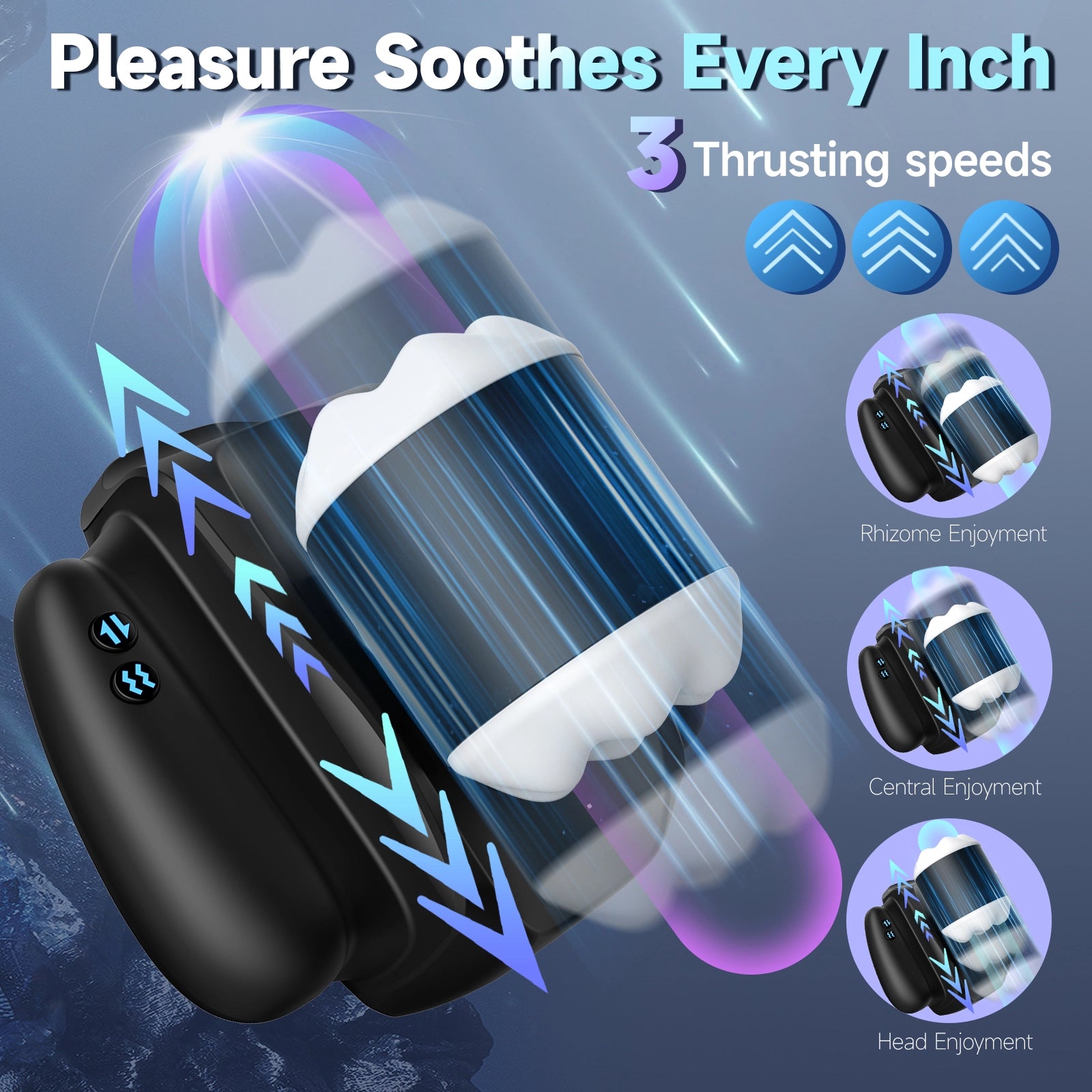 XT19 Mini Male Stroker 9 Vibrating 3 Thrusting with App Control