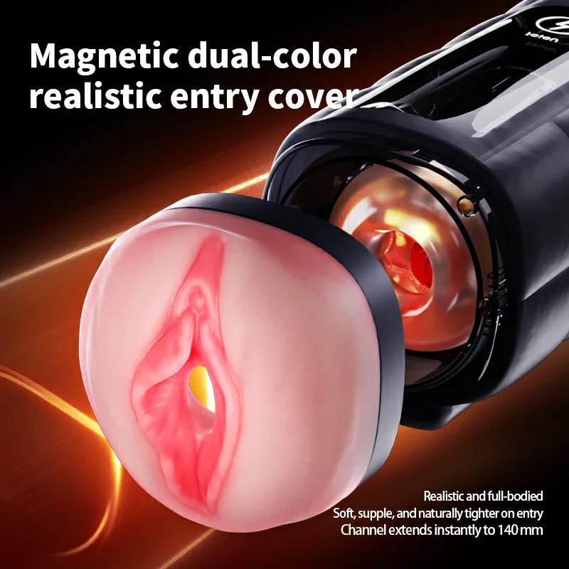 XT8 Pro Luxury Vibrating Stroker 10 Thrusting 6 Gears Speed 360° Heating