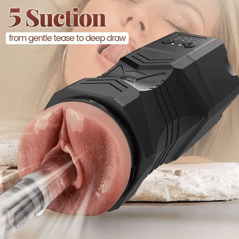 XV10 Realistic Masturbator 5 Suction 9 Vibration Intensely Textured Canal Waterproof