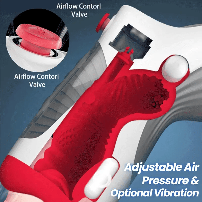 XV1 Vibrating Stroker with 10 Vibration Air Control Vacuum & Voice Function