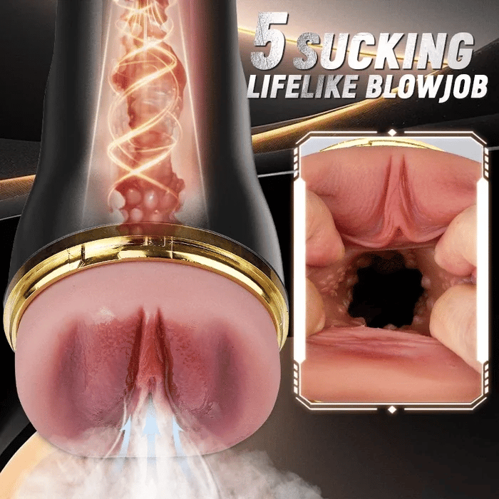 XV6 10 Vibrating Sucking Pocket Vagina Deep Throat Male Stroker