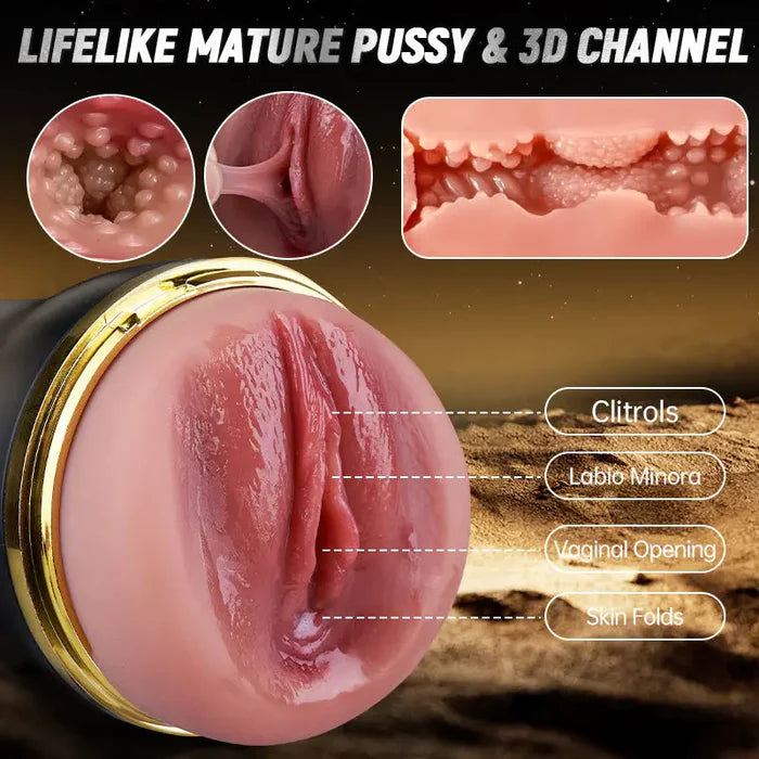 XV6 10 Vibrating Sucking Pocket Vagina Deep Throat Male Stroker