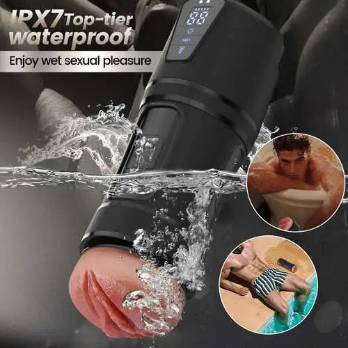XV8 10 Vibrations 5 Suctions Ultra-Realistic Vagina Simulated Masturbator