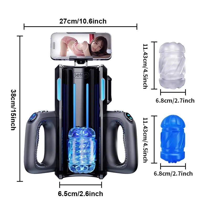 XT5 Auto Quickshot Stroker With 2 Sleeves 10 Modes & 10 Speeds