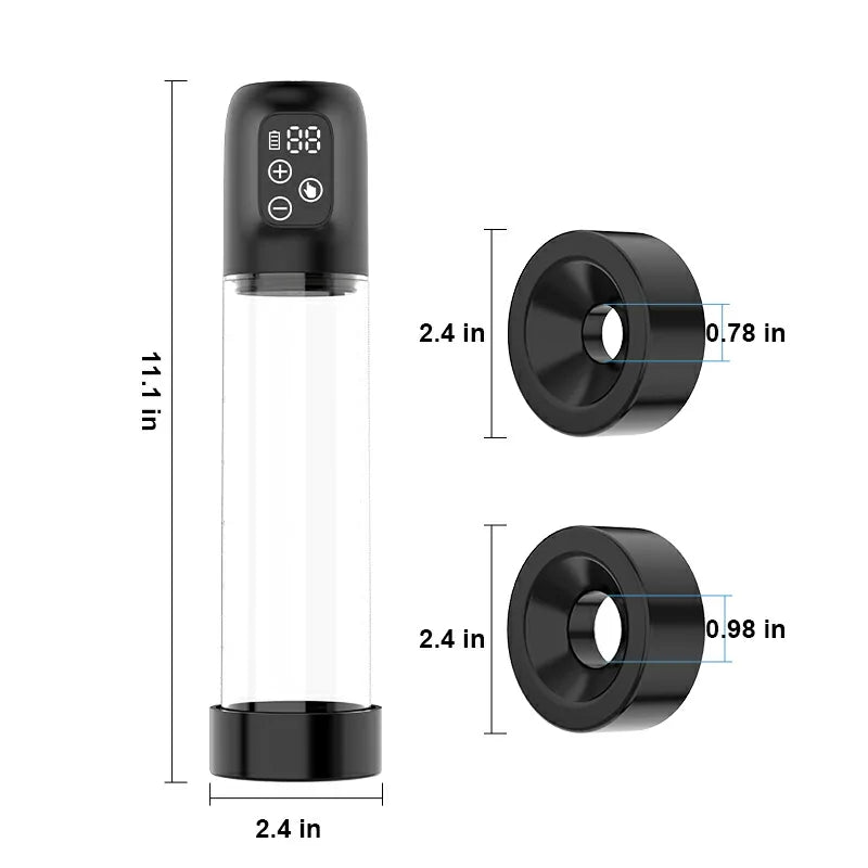 XP4 Water Penis Pump Digital Display Easy Use & Clean