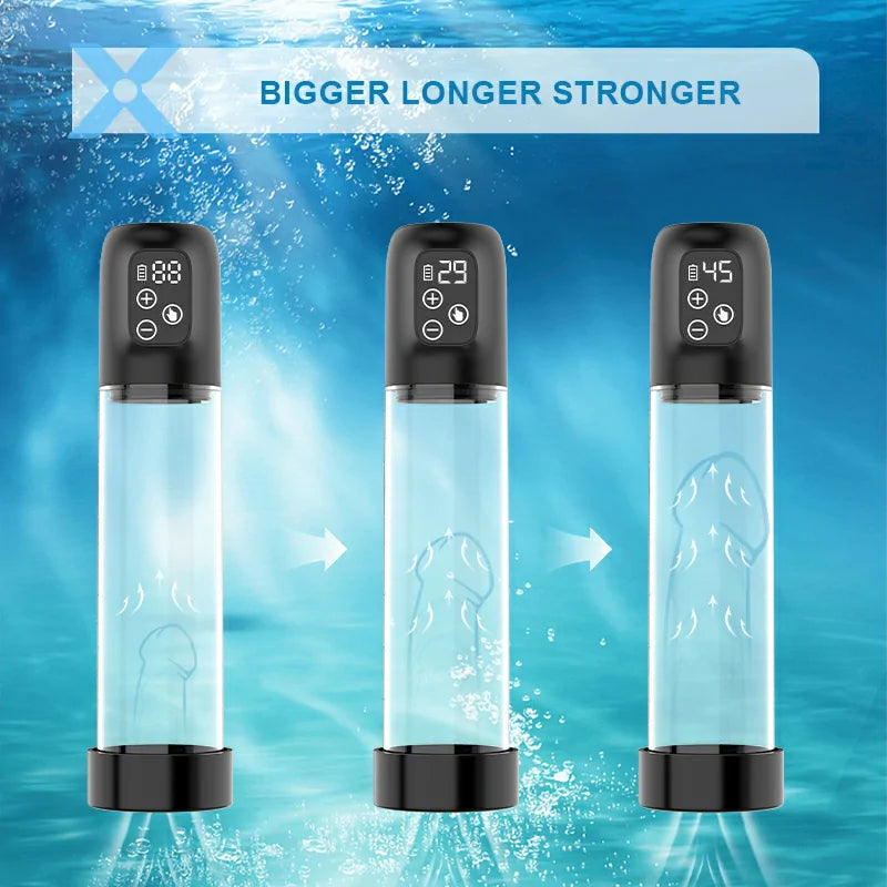 XP4 Water Penis Pump Digital Display Easy Use & Clean
