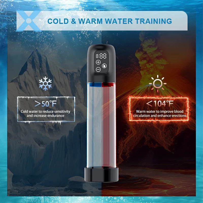 XP4 Water Penis Pump Digital Display Easy Use & Clean