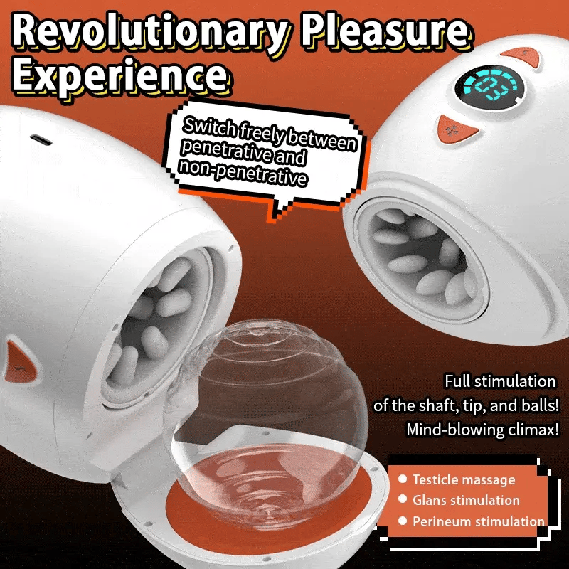 XR3 Egg Masturbator Thrusting Rotating With Testicle Stimulation