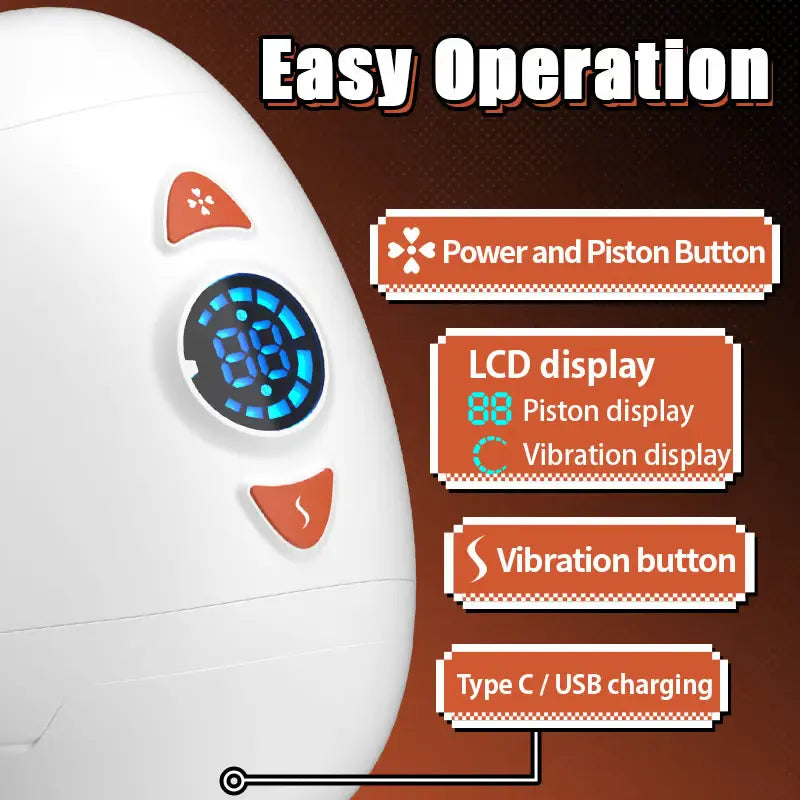 XR3 Egg Masturbator Thrusting Rotating With Testicle Stimulation