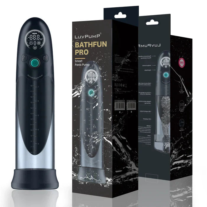 Bathfun Pro AI Hydro Penis Pump with Digital Display & Dual-Mode Suction
