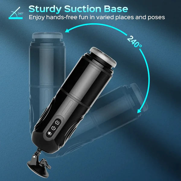 XR12 Thrusting Rotation Male Masturbator with Suction Base
