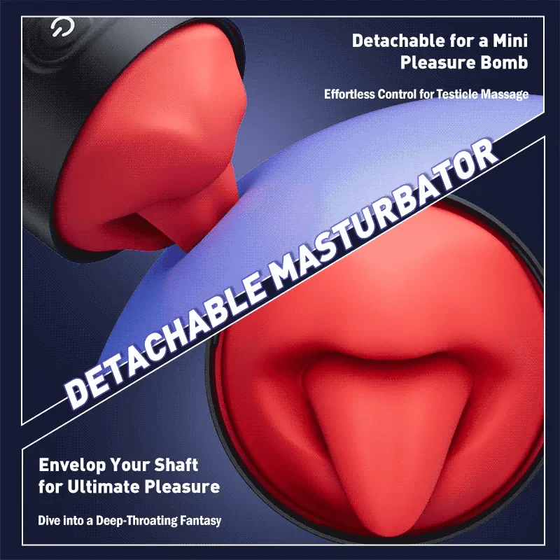 XR10 App Control Mouth Masturbator Licking Vibrating & Waterproof
