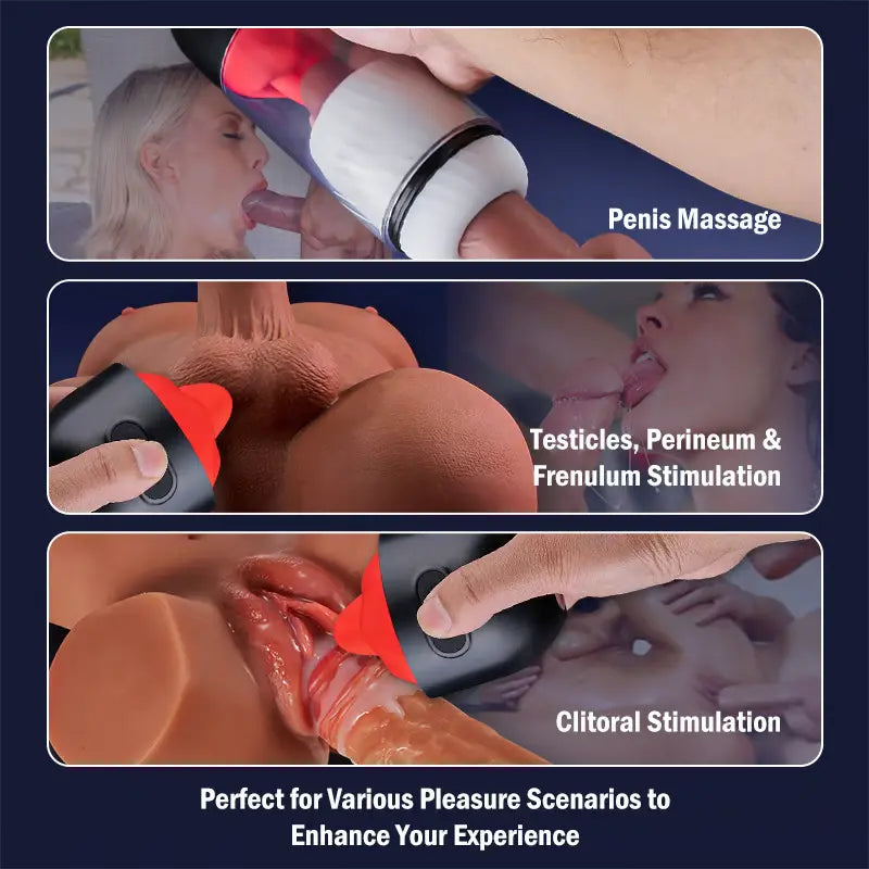 XR10 App Control Mouth Masturbator Licking Vibrating & Waterproof