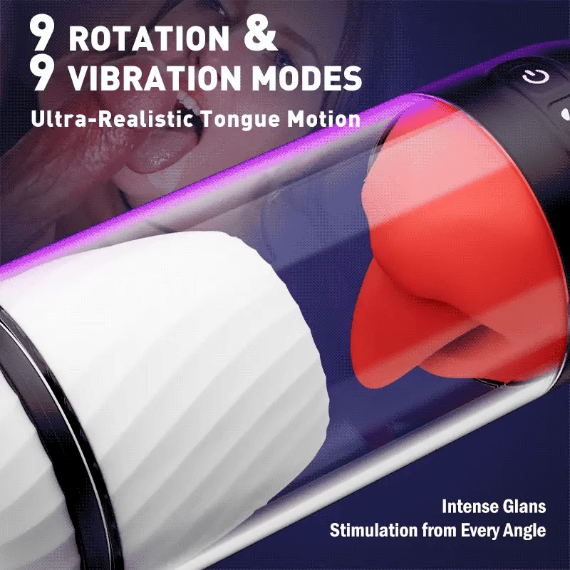XR10 App Control Mouth Masturbator Licking Vibrating & Waterproof