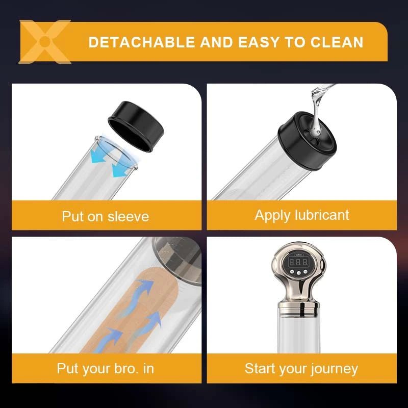 XP15 Ultra Penis Enlargement Pump One-key Deflate