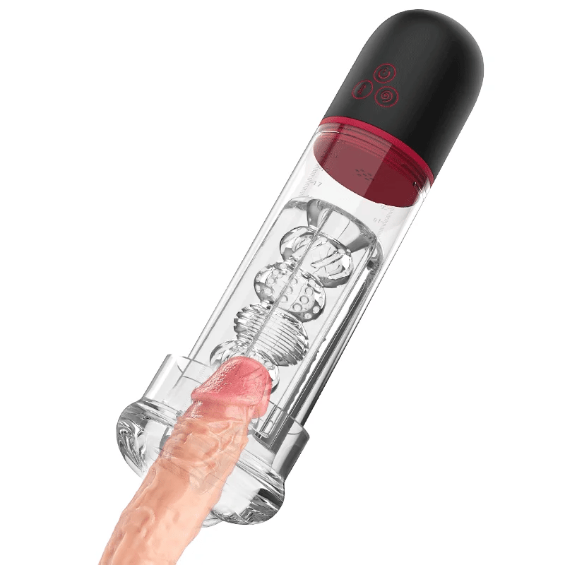 XP7 2 In 1 Penis Pump 3 Suction 9 Vibration Male Masturbator