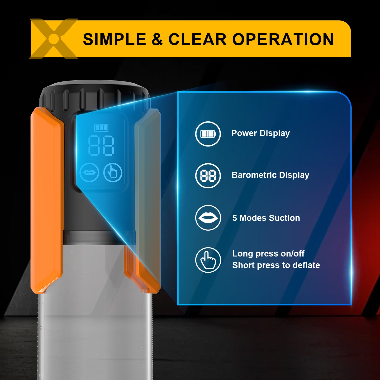 XP1 Water Penis Pump 5 Level Suction Hot & Cool Water Penis Trainer
